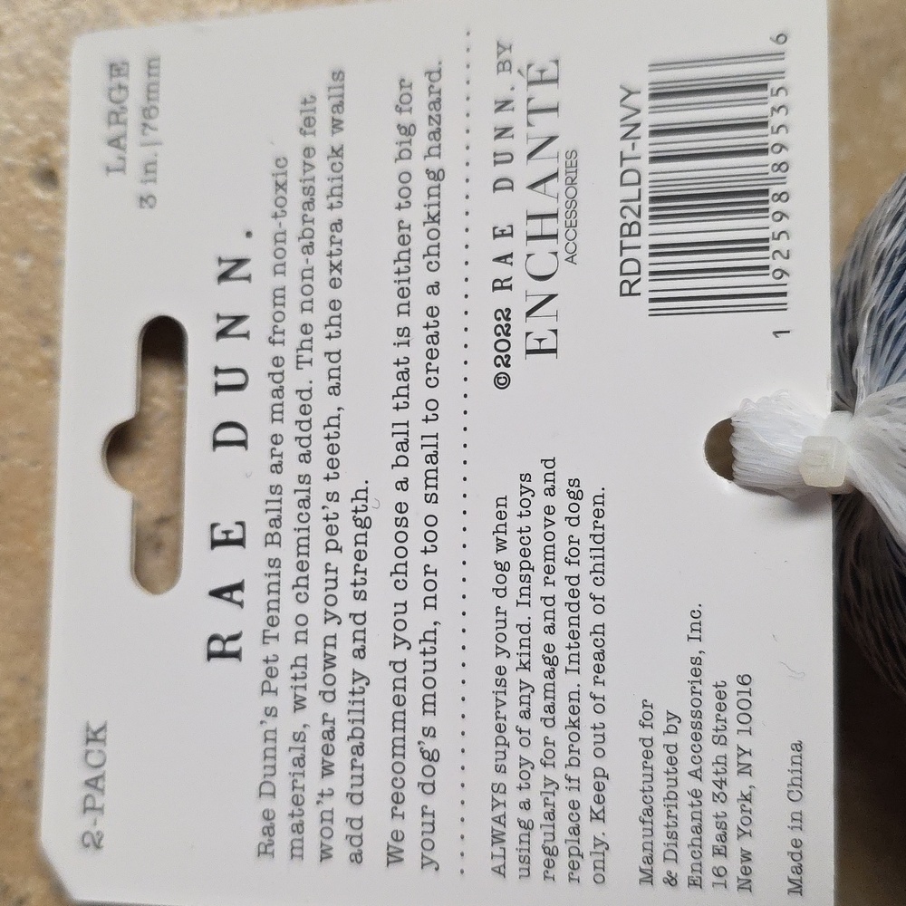 RAE DUNN. Pet Squeaker Balls 2-Pack Durable Large 3" Premium Rubber Non-Toxic - Picture 3 of 6